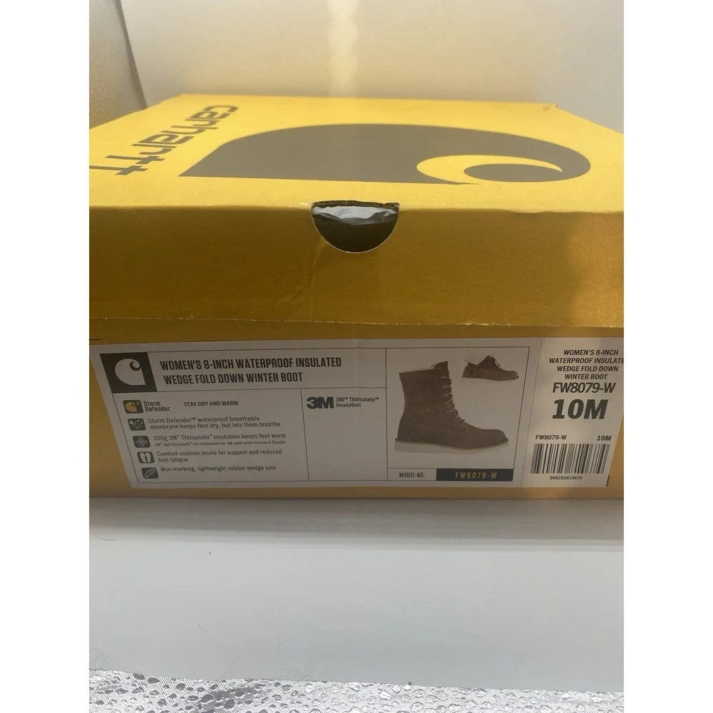 Carhartt Sherpa-Lined Insulated Waterproof Wedge Work Boots Women's Size 10M‎